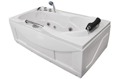 Wanna z hydromasażem prostokątna do rogu łazienki 150x83 cm MO-0204