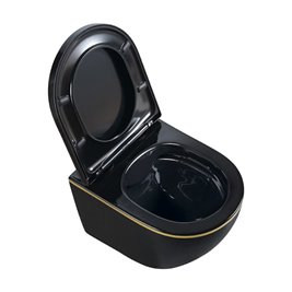 Zestaw podtynkowy kompletny stelaż + miska MIZU-BL-GL-RIM-02 + przycisk ST+H GOLD