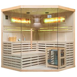 Sauna sucha fińska piec 6 KW Harvia BC60 + kamień solny 180X180X200CM MO-EA4CS Mazur