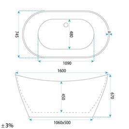 Wanna wolnostojąca 160 cm Ferrano Rea zdjęcie 13