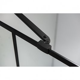 Czarna prostokątna kabina prysznicowa 100x80 drzwi uchylne BS02A