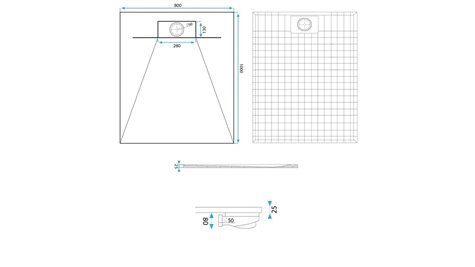 Brodzik prostokątny czarny struktura kamienia smc 100x80 Bazalt Black Rea