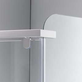 Biała kabina prysznicowa pięciokątna 80x80 drzwi uchylne KZ91A