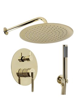 Zestaw prysznicowy podtynkowy box Argon Rea złoty połysk