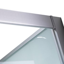 Kabina prysznicowa zabudowana prostokątna profil szczotkowany 100x80 Alma Lewa