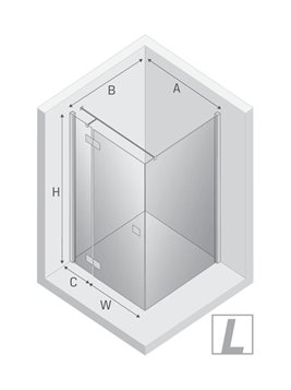 Kabina prysznicowa prostokątna 100x80 lewa EXK-1238/EXK-0005 Reflexa New Trendy