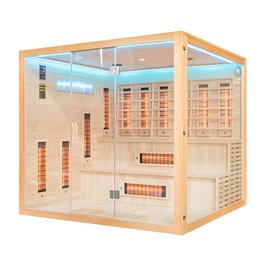 Sauna na podczerwień 4 osobowa + kamienie solne 220X200X200CM MO-EA4RS XXL Infrared Mazur