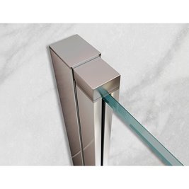 Chromowana kabina prysznicowa kwadratowa drzwi pojedyncze składane 80x80 ZES-KZ20B-80