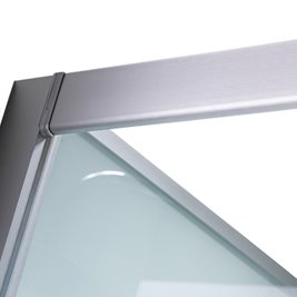 Kabina prysznicowa zabudowana prostokątna profil szczotkowany 100x80 Alma Prawa