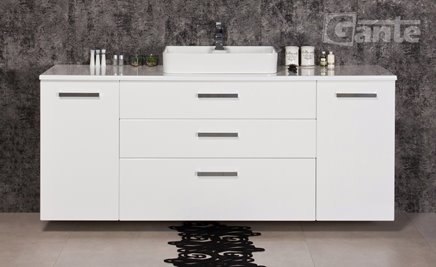 Szafka wisząca z umywalką 180 cm blat biały 180/50/C3 seria Fokus B