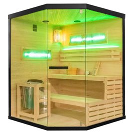 Sauna fińska pięciokątna 5 osobowa wysokotemperaturowa 6W Harvia 150x150 cm Lark4