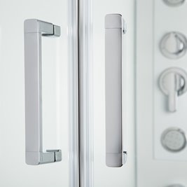 Kabina prysznicowa zabudowana z hydromasażem biała 90x90 Wega WH Kerra