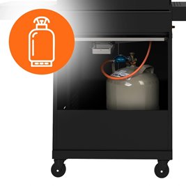 Grill gazowy ZEUS-B kolor czarny ruszt żeliwny moc 11,5 kW + pokrowiec + palnik boczny zdjęcie 20