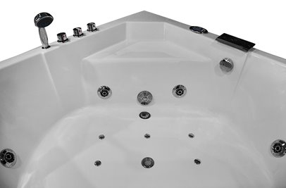 Wanna z hydromasażem narożna pięciokątna 150x150 cm MO-0633