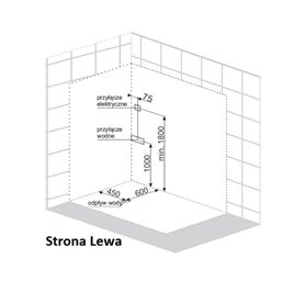Kabina prysznicowa z hydromasażem i sauną 120x80 7106S Lewa