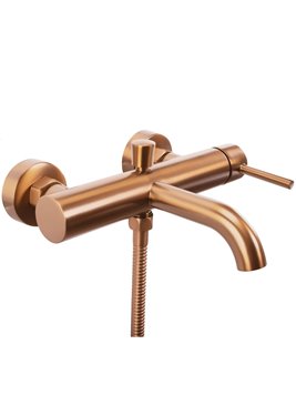 Bateria wannowa Lungo Rea miedź szczotkowana