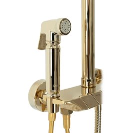 Złoty zestaw prysznicowy z wylewką Max Rea Gold