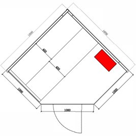 Sauna fińska 6 osobowa wysokotemperaturowa 8KW Harvia 180x180 cm Kemi7