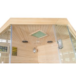 Sauna na podczerwień 3-osobowa 120x120 cm grzejniki kwarcowe i karbonowe Alta6 Infrared