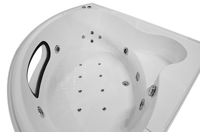 Duża wanno kabina Spa z hydromasażem + sauna parowa 155x155 cm MO-0543