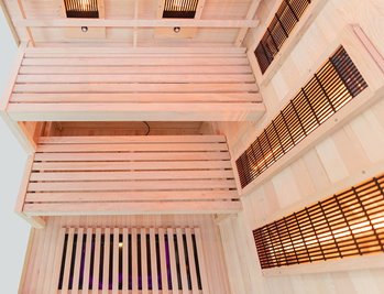Sauna na podczerwień 2 osobowa + kamienie solne 120X120X200CM MO-EP2RSP Infrared Mazur