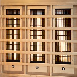 Sauna na podczerwień 3-osobowa 120x120 cm grzejniki kwarcowe i karbonowe Alta6 Infrared