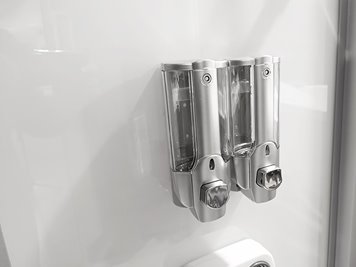 Biała prostokątna kabino wanna z hydromasażem + sauna 165x85 cm MO-09944BS-165B