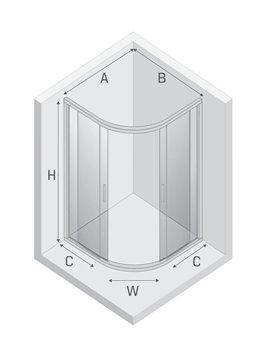 Kabina półokrągła 80x80 K-0185 Varia New Trendy