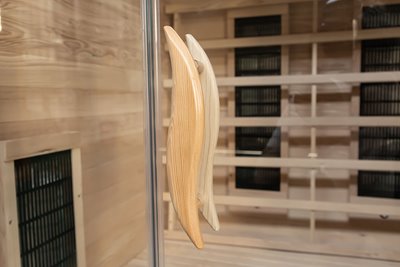 Sauna na podczerwień dwuosobowa panele sól himalajska 120X105X190CM MO-EA2R Infrared Mazur