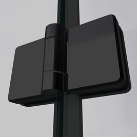 Kabina prysznicowa drzwi składane czarna prostokątna 110x90 KZ13B