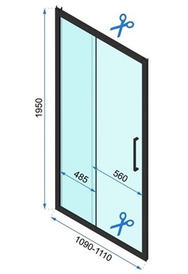 Kabina prysznicowa narożna rozsuwana 110x80 Rapid Slide Rea Chrom