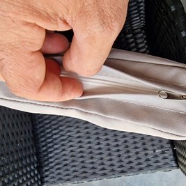 Meble ogrodowe z technorattanu sofa, stół, fotele zestaw Lagos