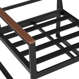 Zestaw mebli ogrodowych metalowych stół, sofa oraz fotele Carter zdjęcie 12