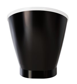 Czarno-biała wanna wolnostojąca 150 cm z syfonem klik-klak chrom Gloria Besco