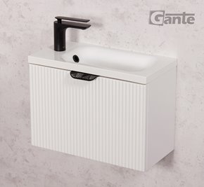 Szafka łazienkowa wisząca z umywalką biały mat 50 cm Fresco Gante