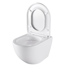 Biała miska wc wisząca Rimless Nero Tornado NERO-WH-02 Hydrosan