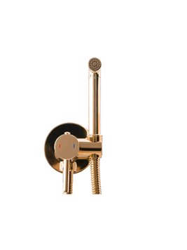 Bateria bidetowa podtynkowa miedź połysk Loop Lungo Rea