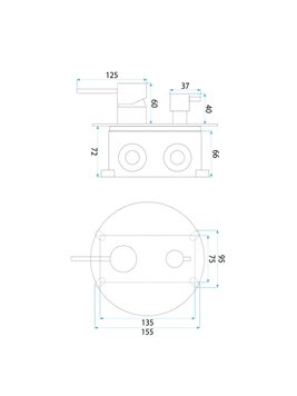 Zestaw prysznicowy podtynkowy box Lungo Diamond Chrom Rea
