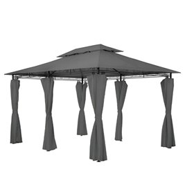 Pawilon ogrodowy KING 400x300 cm z moskitierą szary