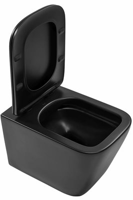 Czarna matowa misa wc wisząca Rimless Raul Rea