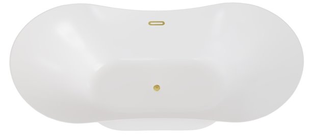 Wanna wolnostojąca 170 cm korek klik-klak złoty Amber Besco WAS-170-ABZ