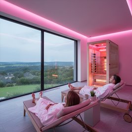 Sauna na podczerwień 2-osobowa 90x90 cm grzejniki kwarcowe i karbonowe Alta1 Infrared