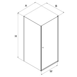 Czarna kabina prysznicowa prostokątna 90x80 Superia Black New Trendy K-0801