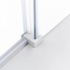 Biała kabina prysznicowa szkło 8 mm prostokątna 100x90 KZ202A