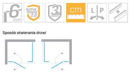 Kabina prysznicowa prostokątna 110x80 K-0370 New Soleo New Trendy