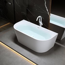 Wanna wolnostojąca przyścienna białe wykończenie 150 cm Lena Hydrosan