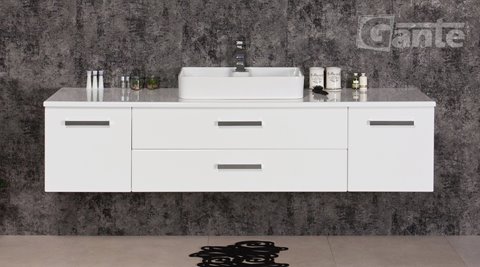 Szafka wisząca z umywalką 180 cm blat biały 180/50/C2 seria Fokus B