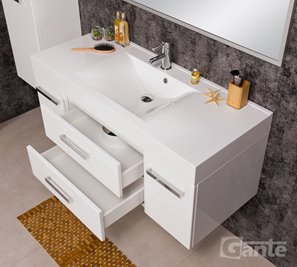 Szafka z umywalką dolomitową 120/50C Nadia seria Fokus B