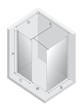 Ścianka prysznicowa 150x80 EXK-1272 New Modus New Trendy
