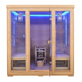 Sauna sucha fińska piec 8 KW Harvia BC80 + kamienie solne 180X180X190CM MO-TS4 Mazur